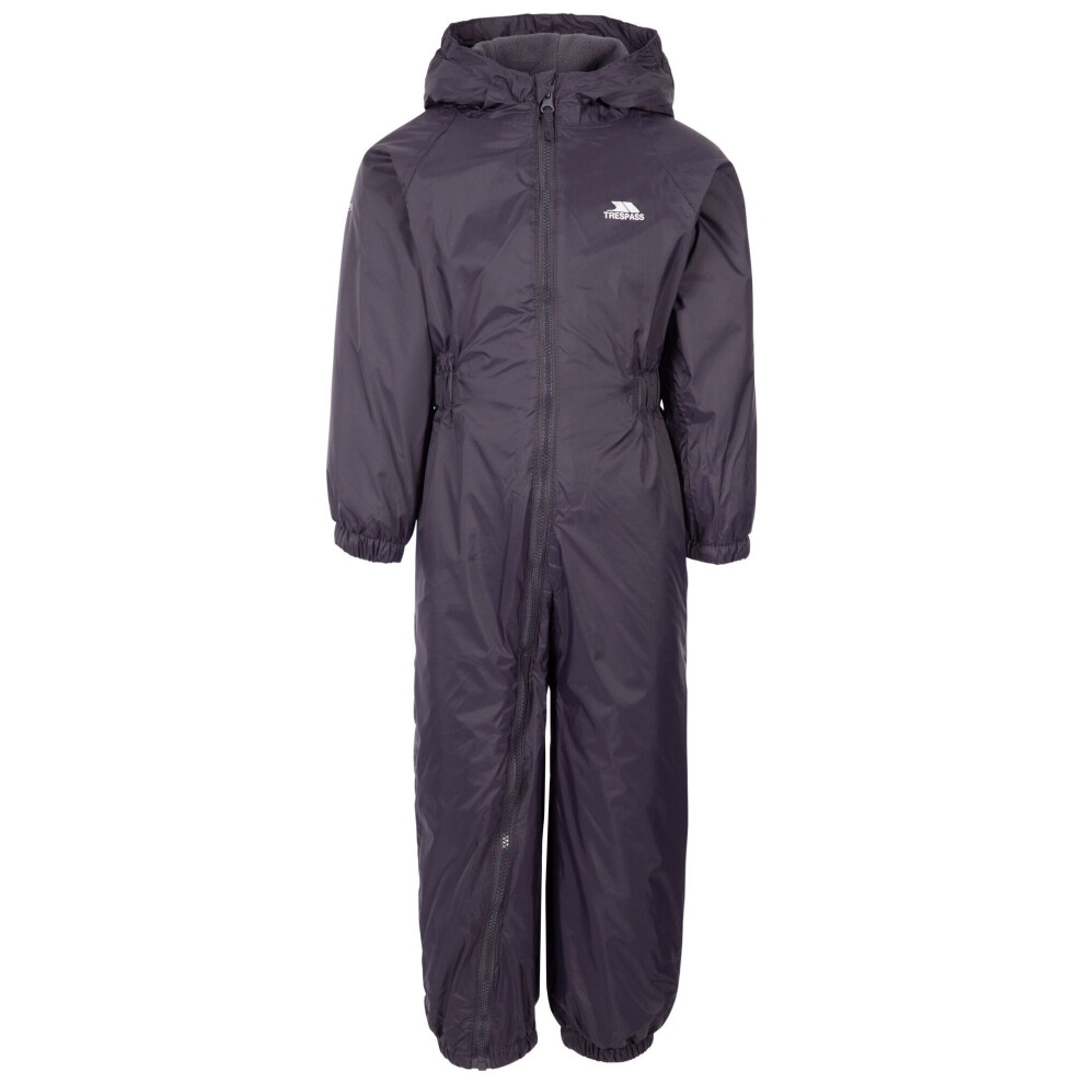 Trespass (18-24 Months, Dark Grey) Babies Button Rain Suit