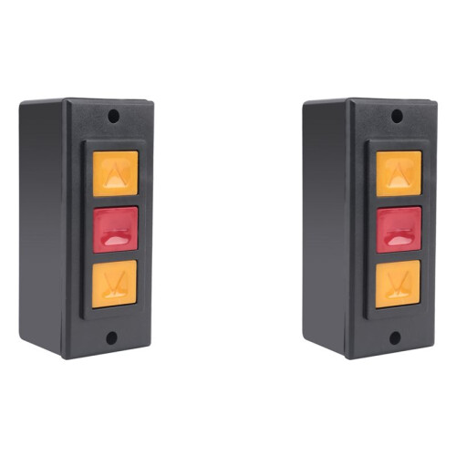 2X Garage Door Opener, Electric Door Roll  Lock Box, Surface Mounted Concealed Button  C