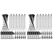 Musikpennor Musiknoter Penna med Suddgummi med Musiktema TräPennor Bulk Keyboard Roliga Pennor Suddgummi Present (96 St)