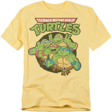 (XXL, Banana Yellow) Teenage Mutant Ninja Turtles Unisex Adult Silly Turtles T-Shirt