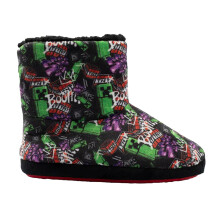 (12 UK Child, Multicoloured) Minecraft Boys All-Over Print Slipper Boots