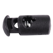Diameter 8 mm Hole, Cord Cord Stopper Laces Snap Hook, Black, 100 Pcs