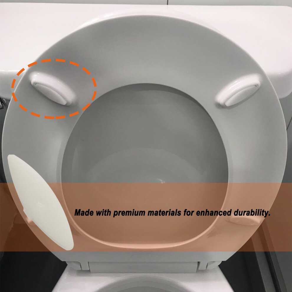 8Pieces Toilet Seat Bumper Pad Replacement Part For Most Seat Type Quiet Close 7755000563811