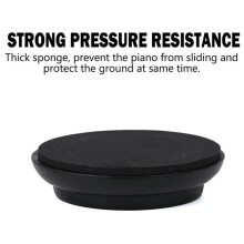 Piano Caster Cups Piano Wheels Upright Piano Leg Foot Pads Protectors Wood Set of 8, Black