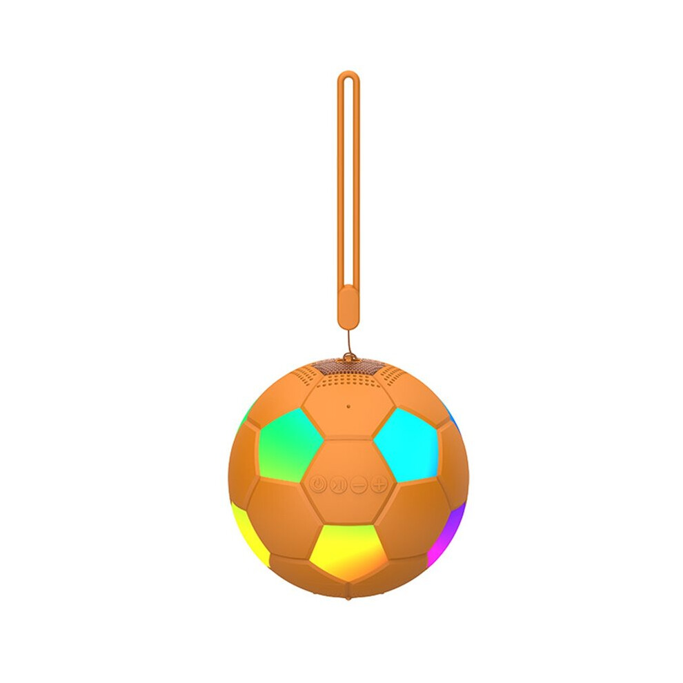 Portable Football Speaker 5W Wireless 5.3 Outdoor With Rgb Colorful 1200Mah Support Tws/Tf/Fm Light/Orange 4711907254392