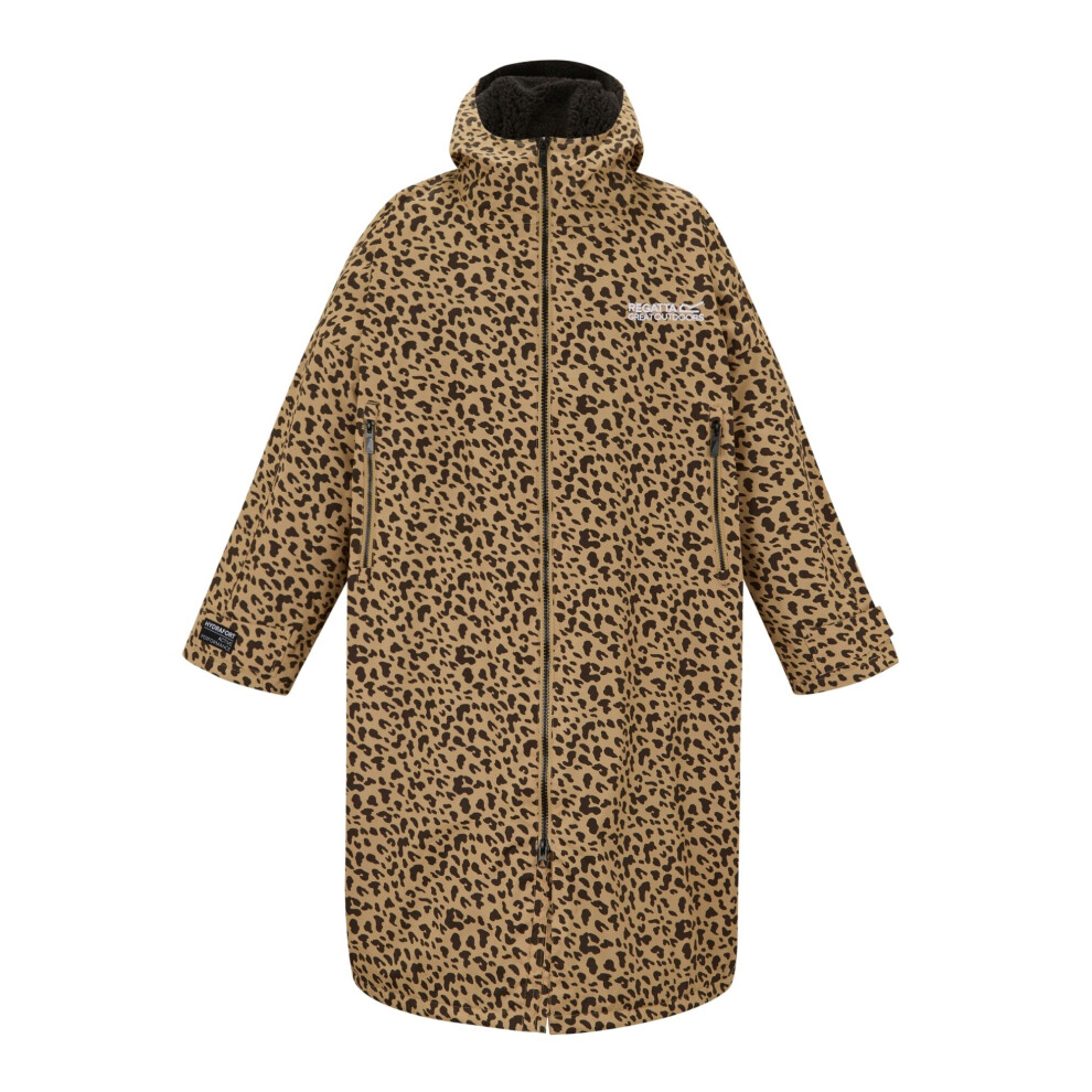 Regatta (L-Xl, Multicoloured) Unisex Adult Leopard Print Waterproof Reversible Changing Robe