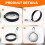 Eggs Rings, 4 Pack Stainless Steel Egg Cooking Rings, Pancake Mold for Frying Eggs and Omelet 6