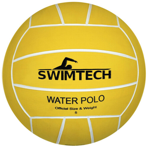 (4, Yellow/Black) SwimTech Water Polo Ball