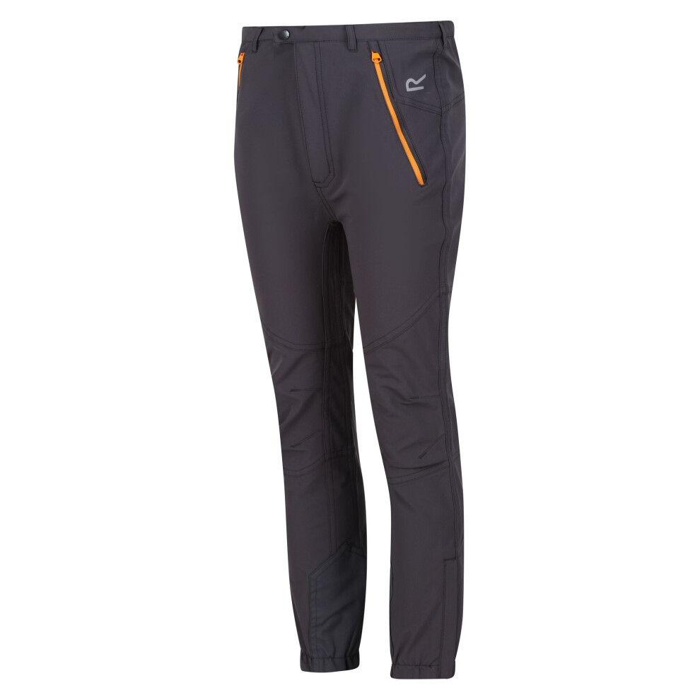 Regatta (5-6 Years, Seal Grey/Apricot Crush) Childrens/Kids Tech Mountain Hiking Trousers