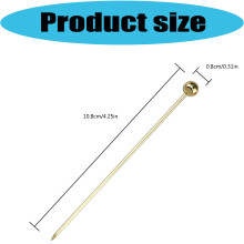 20Pcs Stainless Steel Decorating Skewers Fruit Forks For Cocktails And Snacks