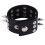 Metal leather men bracelet with Spikes Studded Black 10