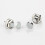 1 Pair Fashion Ear Stud Earring White+Silver 4