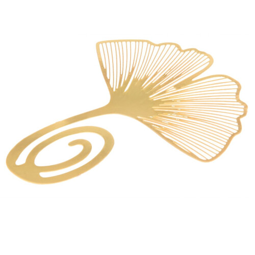 Bookmark ginkgo leaf metal gift souvenir book reading 2