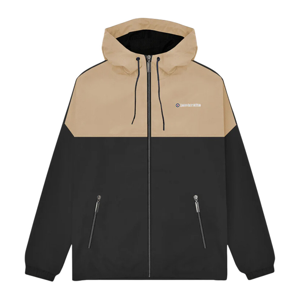 Lambretta (4Xl, Black/Cashew) Mens Ss26 Contrast Panel Jacket