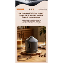 Cafetera con Molinillo y Procesador de Café de Goteo, Cafetera Espresso Portátil Inalámbrica, Cafetera de Viaje, Blanca