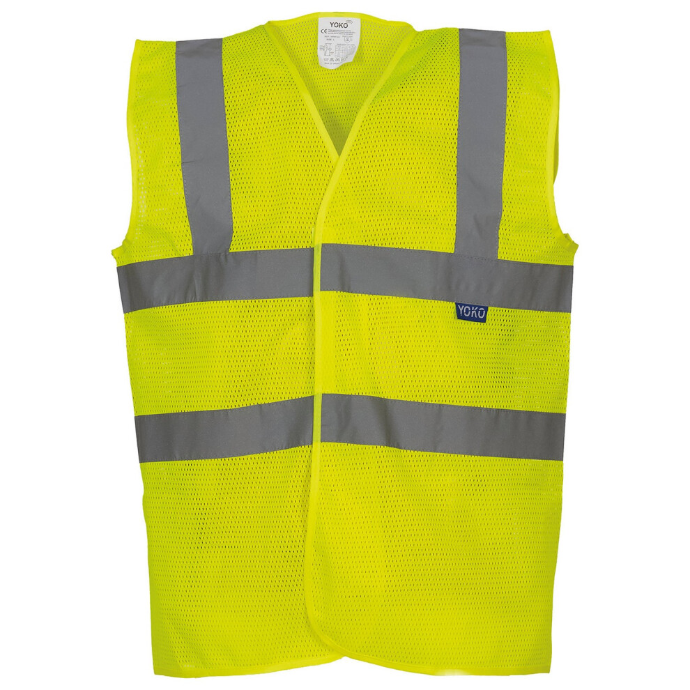 (Xxl, Yellow) Yoko Unisex Adult Mesh Hi-Vis Vest 5063527975294
