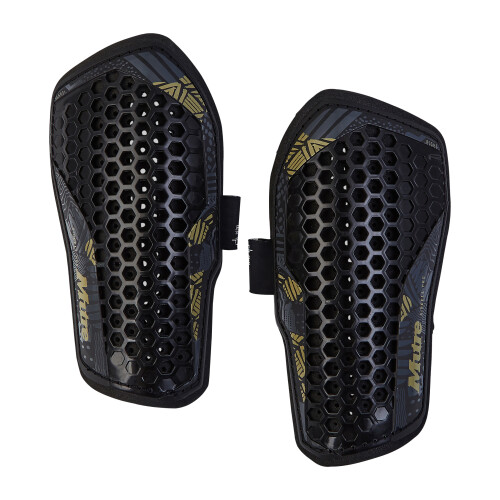 Mitre (L, Black/Gold) Mitre Pro Aircell Technology Shin Guards