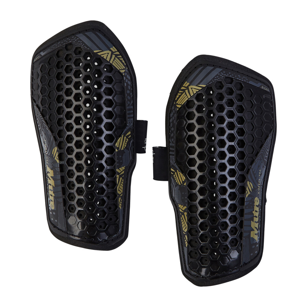 Mitre (L, ) Pro Aircell Technology Shin Guards Black/Gold