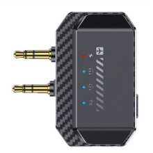 3.5mm Wireless Audio Adapter Receiver Transmitter Dual-Split 6.0 Headphones with Aircraft Audio Transmitter