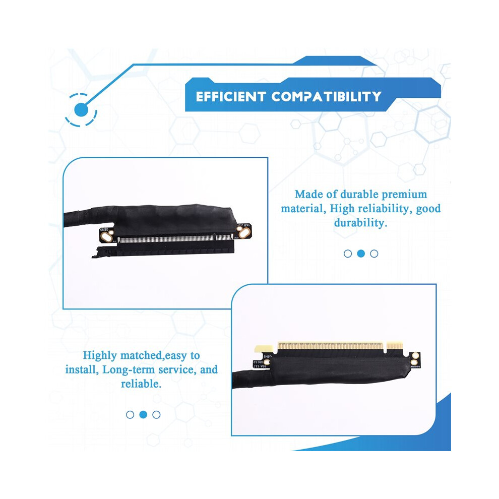 16Ab5 Pcie 5.0 X16 Card Bend Extension Cable Gen5 -Plated Wire Gpu Adapter Cable 180 Degree Straight 30Cm Silver 4711200187083