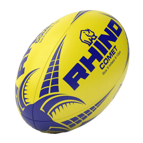 (5, Yellow) Rhino Comet Rugby Ball