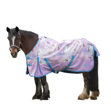 (6' 6", Purple/White) Gallop Trojan Combo Neck Pegacorn Mesh Horse Fly Rug