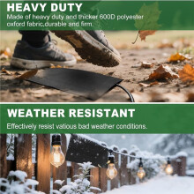 Outdoor Extension Cord Safety Cover,600D Canvas Oxford Cloth Waterproof Electrical Outlet Cover, Protector