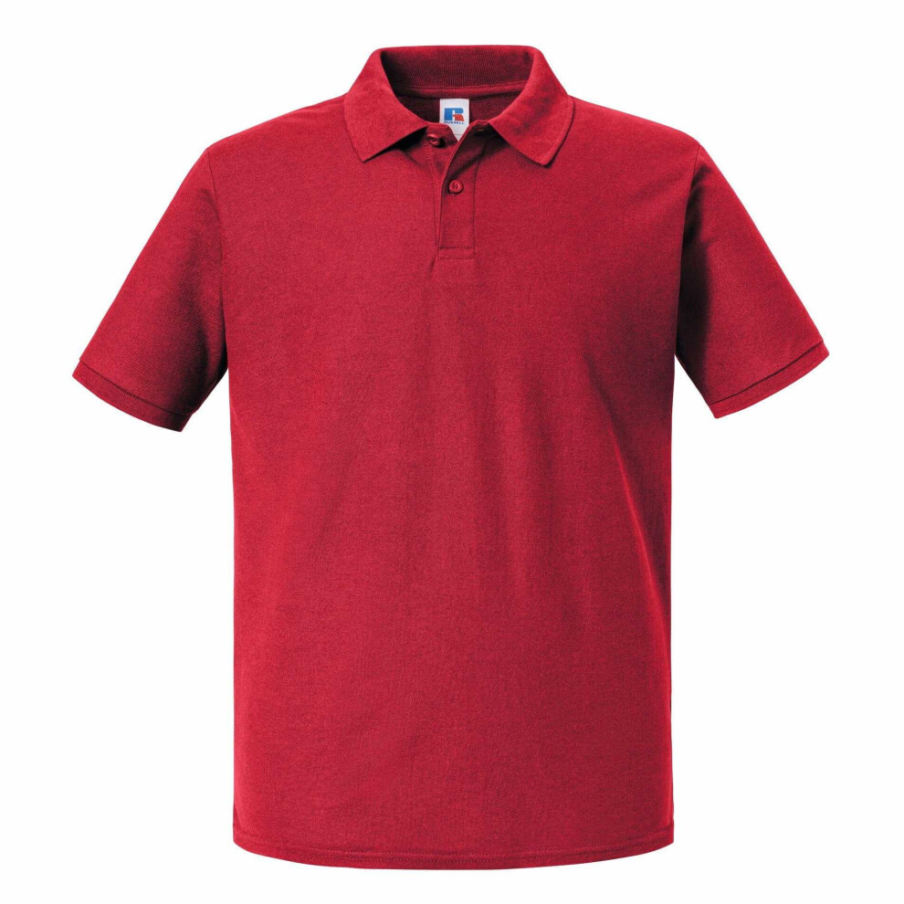 Russell (Xs, Classic Red) Mens Authentic Eco Polo Shirt