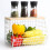 Wall-Mounted Fruit Rack with Wood-Effect Shelf 1