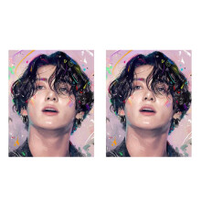 2X DIY Diamond Painting Bangtan Boys Art Portrait Rhinestone Full Round Wall Picture 30X40 cm Jung Kook
