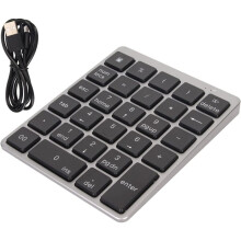 28-Tasten-Ziffernblock, Tragbare Tastatur mit Zwei Modi, Wasserdichte, Kabelgebundene, Schlanke und Leise Tastatur, für Laptop, Computer