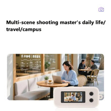 16x voor Zoom 2K HD Digitale Camera Retro CCD 32G Draagbare Vlog Sleutelhangercamera Studentvriendelijk met Flitser Wit