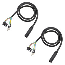2pcs Electric Bike 9Pin Motor Extension Cable Cord Front Rear Wheel Hub Motor Waterproof Connector Brushless Conversion