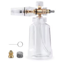 Lancia Schiumogena da 1 Litro per Idropulitrice con Attacco Rapido da 1/4", Lancia Schiuma Regolabile per La Pulizia e La Cura 'Auto.