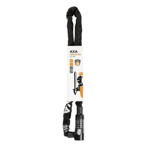 Cadeado de corrente para bicicleta com combinação segurança nível 9/15 Axa-Basta Absolute Code 1