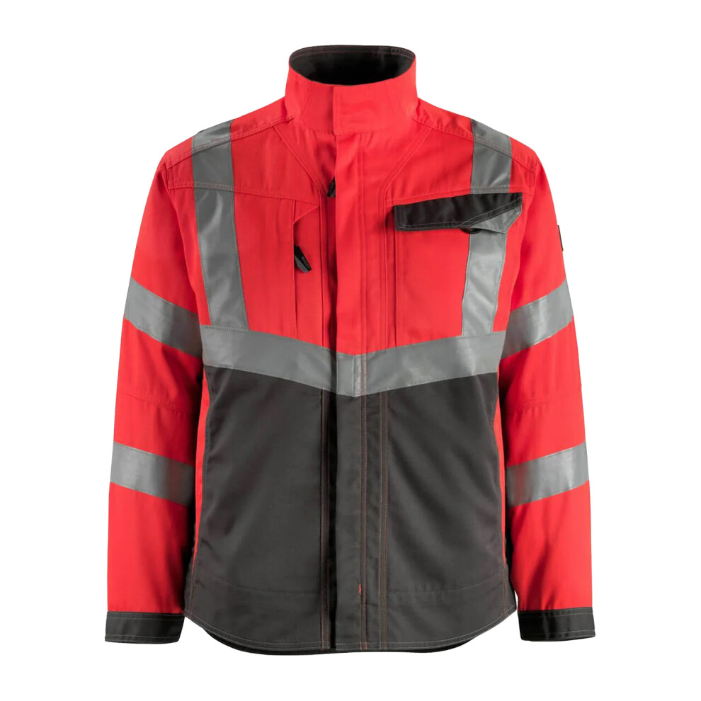 (3Xl, Hi Vis /Dark Anthracite) Mascot Mens Safe Supreme Oxford Hi-Vis Jacket Red 5063852888849