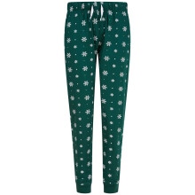 (M, Bottle/White) SF Womens/Ladies Snowflake Lounge Pants