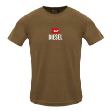 (S, Coffee Brown) Diesel Mens Just Small New D Logo T-Shirt