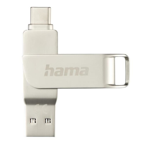 Hama Clé USB - HAMA - C-Rotate Pro - 64GB - USB-C 3.1/3.0 - 70MB/s Argenté