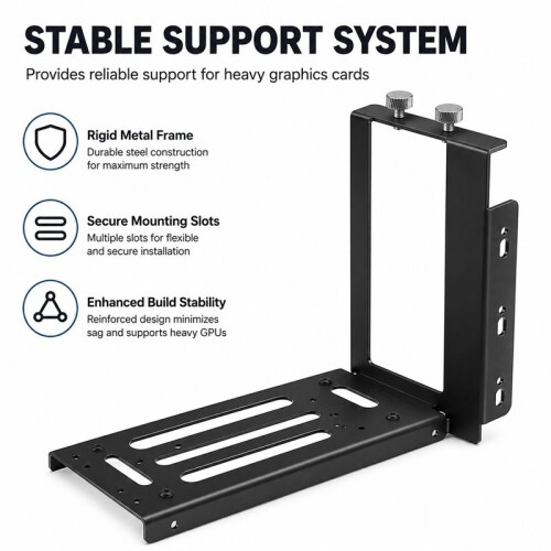 Vertical GPU Mount Bracket 2Slots  Card Holder with Hardware EGPU Dock External GPU Docking Station