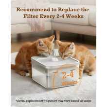 12 Filtres de Rechange pour Fontaine à Eau pour Chat Downy Paws 2,5 L (84 Oz) - Système de Filtration à 5 Couches avec Filtre et Éponge