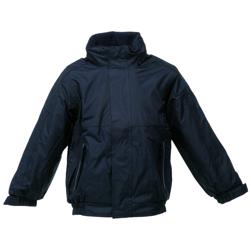 Regatta (32Inch, Navy/Navy) Kids/Childrens Waterproof Windproof Dover Jacket Multicoloured