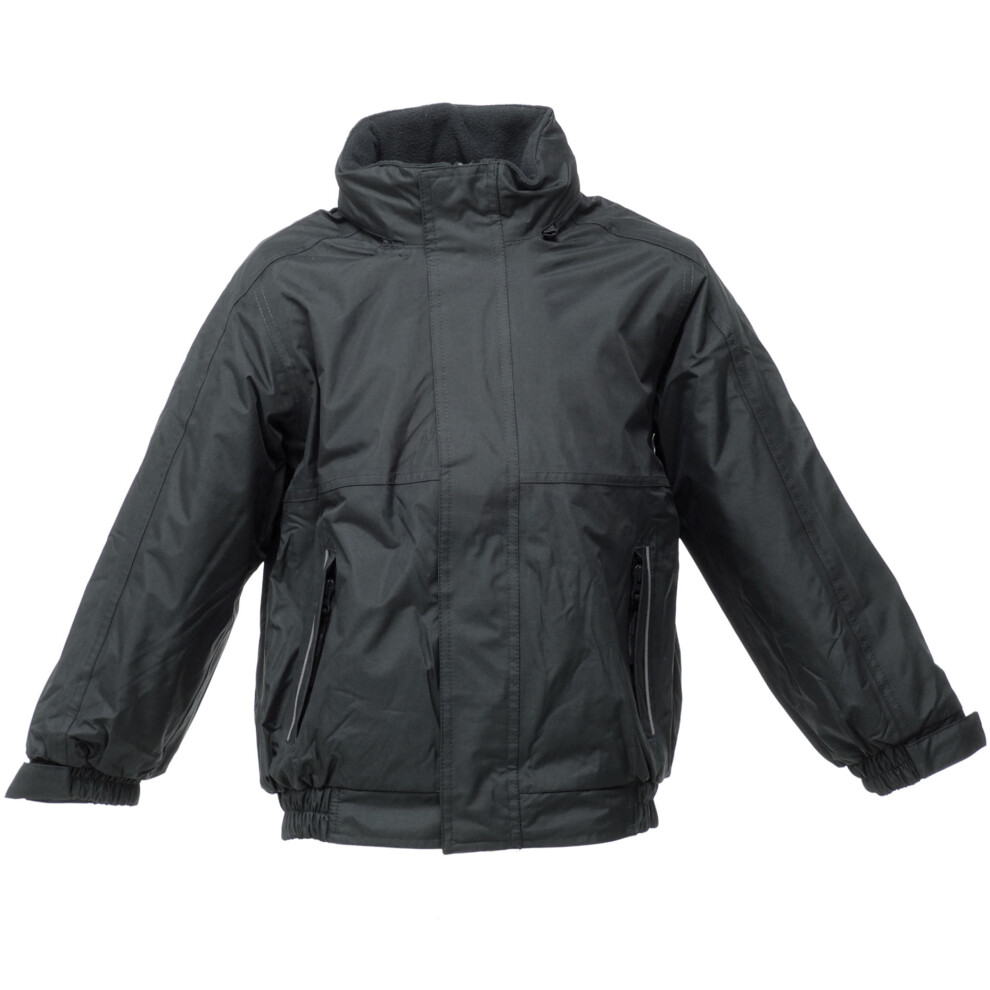 Regatta (7-8, /Ash) Kids/Childrens Waterproof Windproof Dover Jacket Black
