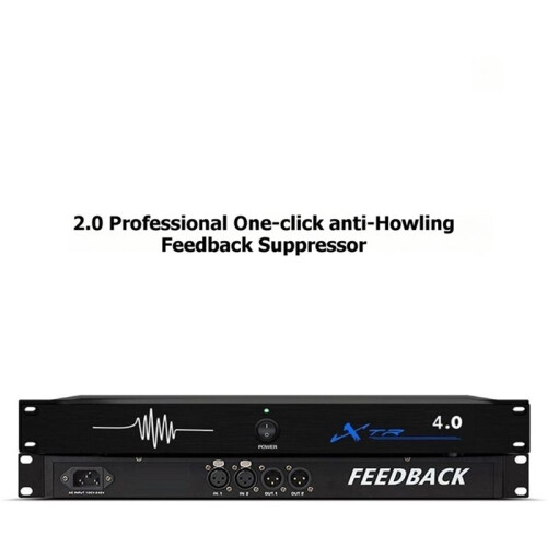 4.0 Digital Audio Processor with Digital Feedback Suppressor Six-Speed Frequency Shift to Suppress Feedback EU 2