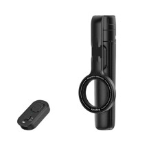 TP-28 Trépied Magnétique Double Face Extensible pour Perche à Selfie avec Griffe Porte-Accessoires et Télécommande