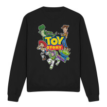 (XL, Black) Toy Story Unisex Adult Characters Cut Out Sweatshirt