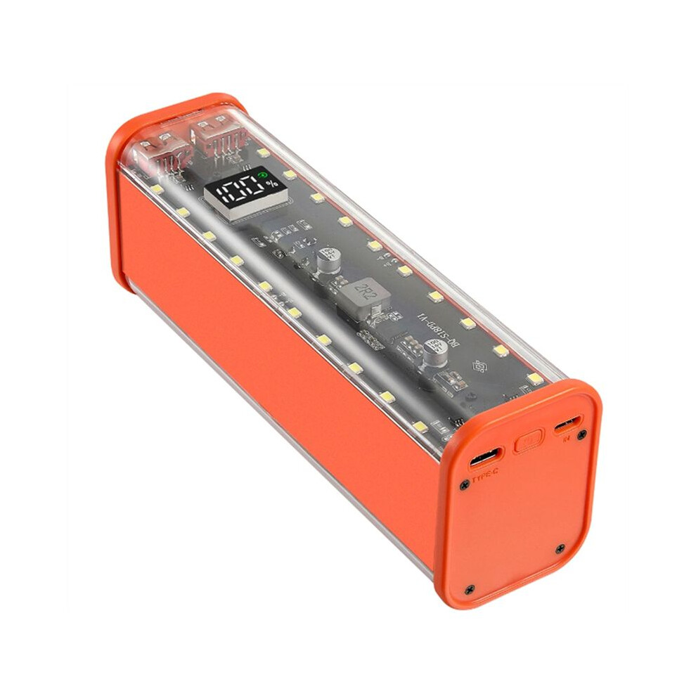 8 Slots 18650 Diy Power Bank Case Fast Charging Power Bank Case Large Capacity Digital Display Battery Storage Orange 4712440413703