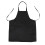 Unisex 2 Pocket Black Kitchen Apron Bib, One Size in Medium 1