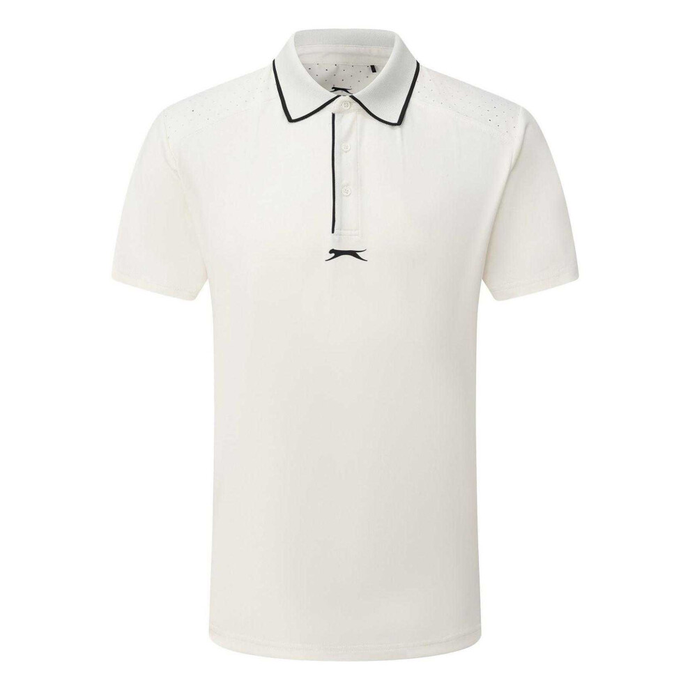 Slazenger (L, White) Mens Performance Regular Short-Sleeved Polo Shirt