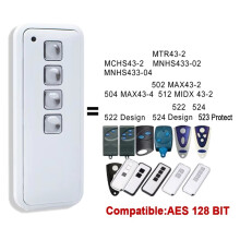 Telecomando per Porta del Garage 522 524 Design 523 Protect 433,92 MHz Telecomando per Cancello Portachiavi B